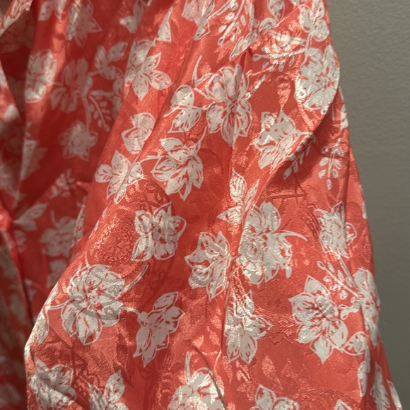 Vintage Victoria's Secret Coral Floral Sleep Shirt Dress P/S - Picture 3 of 5